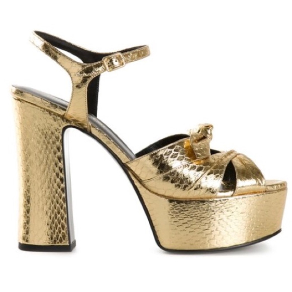ISO- rare YSL “candy 80” bow platforms